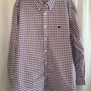 Brooks Brothers Regent Blue, Red, and White Checkered Shirt